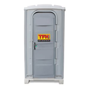 Portable toilet sewer connect single